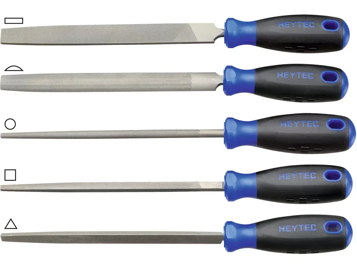 1St. Heytec 50816800500 Werkstattfeilen-Satz 5- tlg. Satz 5-tlg. in Rolltasche 8...