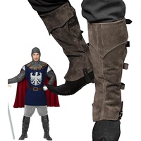 Moonyan Stiefelüberzüge Kostü,Steampunk-Stiefel aus Kunstleder - Mittelalterliche Renaissance Over The Shoe Schwarze Accessoires für Männer und Frauen
