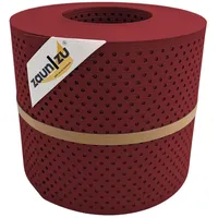 zaunzu® Sichtschutzstreifen Rille Gelocht 26 x 19 cm Bordeauxrot PP 2 St.