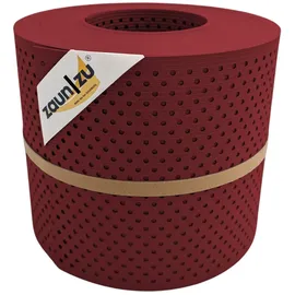 zaunzu® Sichtschutzstreifen Rille Gelocht 26 x 19 cm Bordeauxrot PP 2 St.