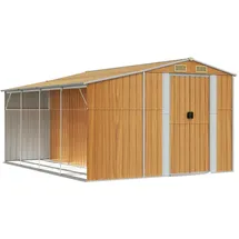 vidaXL Gerätehaus 3,65 x 2,77 m Hellbraun