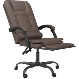 vidaXL Bürostuhl mit Massagefunktion Kunstleder Braun