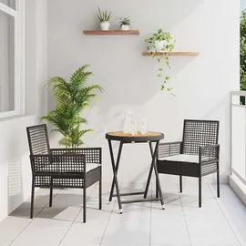 vidaXL Bistroset 3-tlg. Schwarz