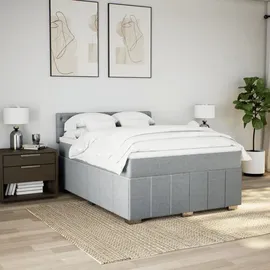 vidaXL Boxspringbett 140 x 200 cm Hellgrau