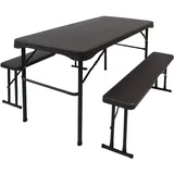 Trutzholm Bierzeltgarnitur 3-tlg. Länge 107 cm Festzeltgarnitur Gartenmöbel Grau