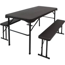 Trutzholm Bierzeltgarnitur 3-tlg. Länge 107 cm Festzeltgarnitur Gartenmöbel Grau