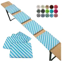Heimtexland ® Sitzkissen 4er Set Bierbank Polster Auflage Bierzeltgarnitur