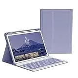iPad 10. Generation Hülle mit Tastatur 2022, 11 Zoll (27,7 cm) Hülle mit Tastatur, abnehmbare Bluetooth-Tastatur, Folio-Hülle (lila)