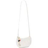 DESIGUAL Umhängetasche Half Logo Raffia Waverly Phone Beige Crude creme
