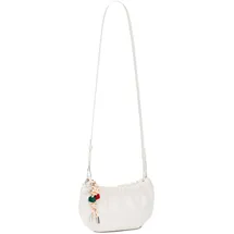 DESIGUAL Umhängetasche Half Logo Raffia Waverly Phone Beige Crude creme