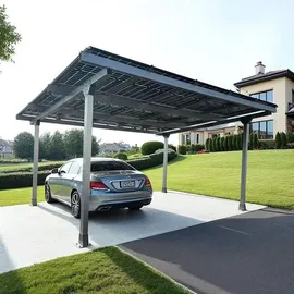 Home Feeling Doppelcarport 5,96 x 0,00 m Silber inkl. Regenrinne