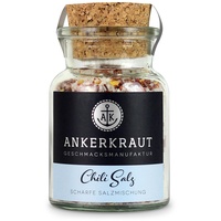 Ankerkraut Chilisalz, mild-scharfes Salz zum Finishen von Grillfleisch, Aufläufen und Suppen, 150g im Korkenglas