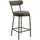 House Nordic Barhocker BADALONA 39 x 90 x 46 cm Braun/Schwarz