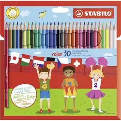 Buntstift - STABILO color - 30er Pack - mit 30 verschiedenen Farben inklusive 4 Neonfarben