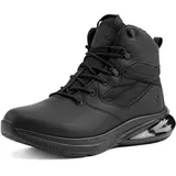 CENNID Herren Militärische Taktische Einsatzstiefel Wasserdichtes Boot Zipper Militär Kampfstiefel Springerstiefel, Schwarz EU 46 - 46 EU
