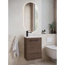 Badplaats B.V. Badezimmer Badmöbel Set Florence Walnuss 40cm)
