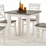 Landhaus Esstisch in Grau Weiß Kiefer massiv