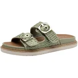 TAMARIS Pantolette Damen Vegan Flach grün,EU 38