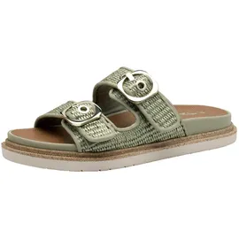 TAMARIS Pantolette Damen Vegan Flach grün,EU 38