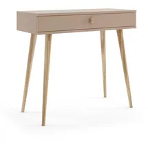 bettso Schminktisch, Beige, Holzwerkstoff, 1 Schubladen, 90x80x39 cm, Wohnzimmer, Wohnzimmertische, Konsolentische