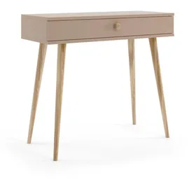 bettso Schminktisch, Beige, Holzwerkstoff, 1 Schubladen, 90x80x39 cm, Wohnzimmer, Wohnzimmertische, Konsolentische