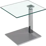 vierhaus Beistelltisch auf Rollen höhenverstellbar silber 47 x 47 cm