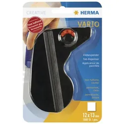 HERMA Klebespender Vario, fest haftend, schwarz, 1000 Klebestücke
