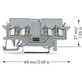 WAGO 279-623/281-410 Diodenklemme 4mm Zugfeder Grau