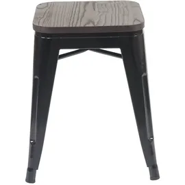 Mendler Hocker HWC-A73 Holz-Sitzfläche 39 x 46 x 39 cm Rot/Schwarz