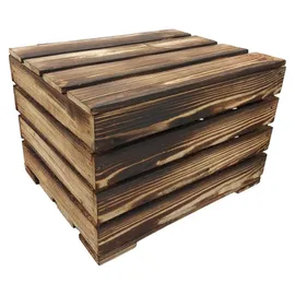 Buri Holzkiste 50 x 41 x 34 cm 1-tlg. natur geflammt