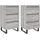 vidaXL Nachtschrank 2 Stk. 40 x 35 x 69 cm Grau