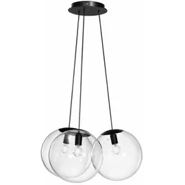 s.luce Orb Cluster 3-flg. 20 cm Rund/Klar/Schwarz