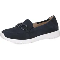 CAPRICE Slipper aus Leder mit Schnalle, Blau 39