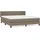 vidaXL Boxspringbett mit Matratze Taupe 180x200 cm Stoff