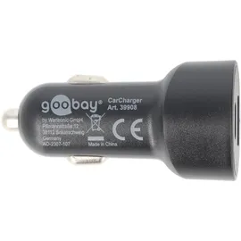 goobay Dual-USB Auto-Schnellladegerät 48W 12,0 - 24,0 V Schwarz
