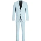 Jack & Jones PlusSize Anzug JPRFRANCO SUIT NOOS PLS (2-tlg) aus Polyester, Viskose und Elasthan, Slim Fit Passform, pflegeleicht blau 68
