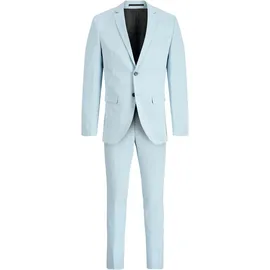 Jack & Jones PlusSize Anzug JPRFRANCO SUIT NOOS PLS (2-tlg) aus Polyester, Viskose und Elasthan, Slim Fit Passform, pflegeleicht blau 68