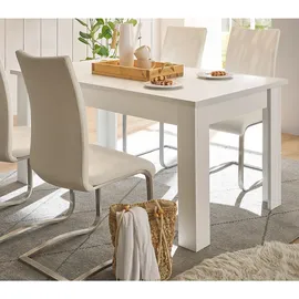 furn.design Esstisch weiß Holzwerkstoff, Nachbildung,Pinie, 90x76x160 cm, Esszimmer, Tische, Esstische