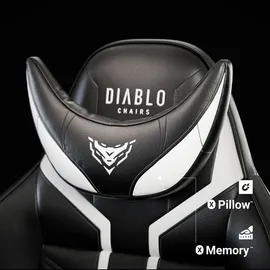 Diablo Chairs X-Ray Gaming-Stuhl schwarz/weiß Small