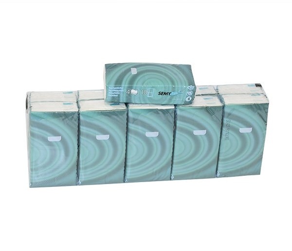 SemyCare Taschentücher, 4-lagig, hochweiß, Zellstoffpapier, extra soft, 300 Päckchen á 10 Taschentücher
