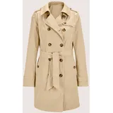 Madeleine Kurzer Trenchcoat mit Bindegürtel in beige, | Gr.: 34
