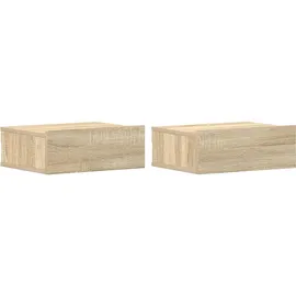 vidaXL Hängender Nachtschrank 40 x 30 x 15 cm Eiche