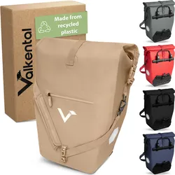 ValkOcean - Fahrradtasche & Gepäckträgertasche aus recyceltem Plastik 28 LITER