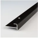 PROVISTON Einfass- | Abschlussprofil Aluminium 10 x 8.5 x 1000 mm Bronze Dunkel Einschubprofil Abschlussleiste Bodenprofil | PROVISTON