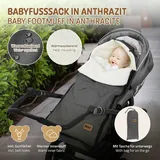 joyz Babyfußsack 94x48x10 cm Anthrazit aus Polyester Joyz
