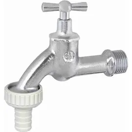 Schlösser Armaturen Auslaufventil Mit Schlauchverschraubung, Mit Knebel-oberteil, 3/4", Matt Chrom