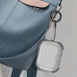 TECH-PROTECT Bounce Schutzhülle für AirPods Pro 3 mit Schlüsselanhänger Transparent Schwarz