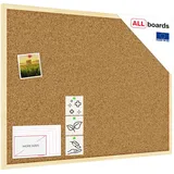 ALLboards Pinnwand mit Naturholzrahmen 80x60cm