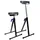Helo24 Klappbock Rollenbock Rollbock Teleskop 67-106 cm Arbeitsbock Bock 2er Set, 60 kg max. Belastbarkeit, (2-St) schwarz