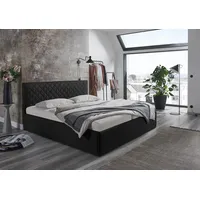 Westfalia Schlafkomfort Polsterbett "Danzig", schwarz, L:210cm, Bezug: Kunstleder 100%